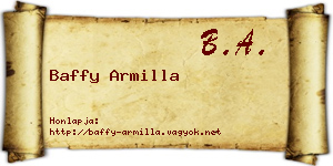 Baffy Armilla névjegykártya